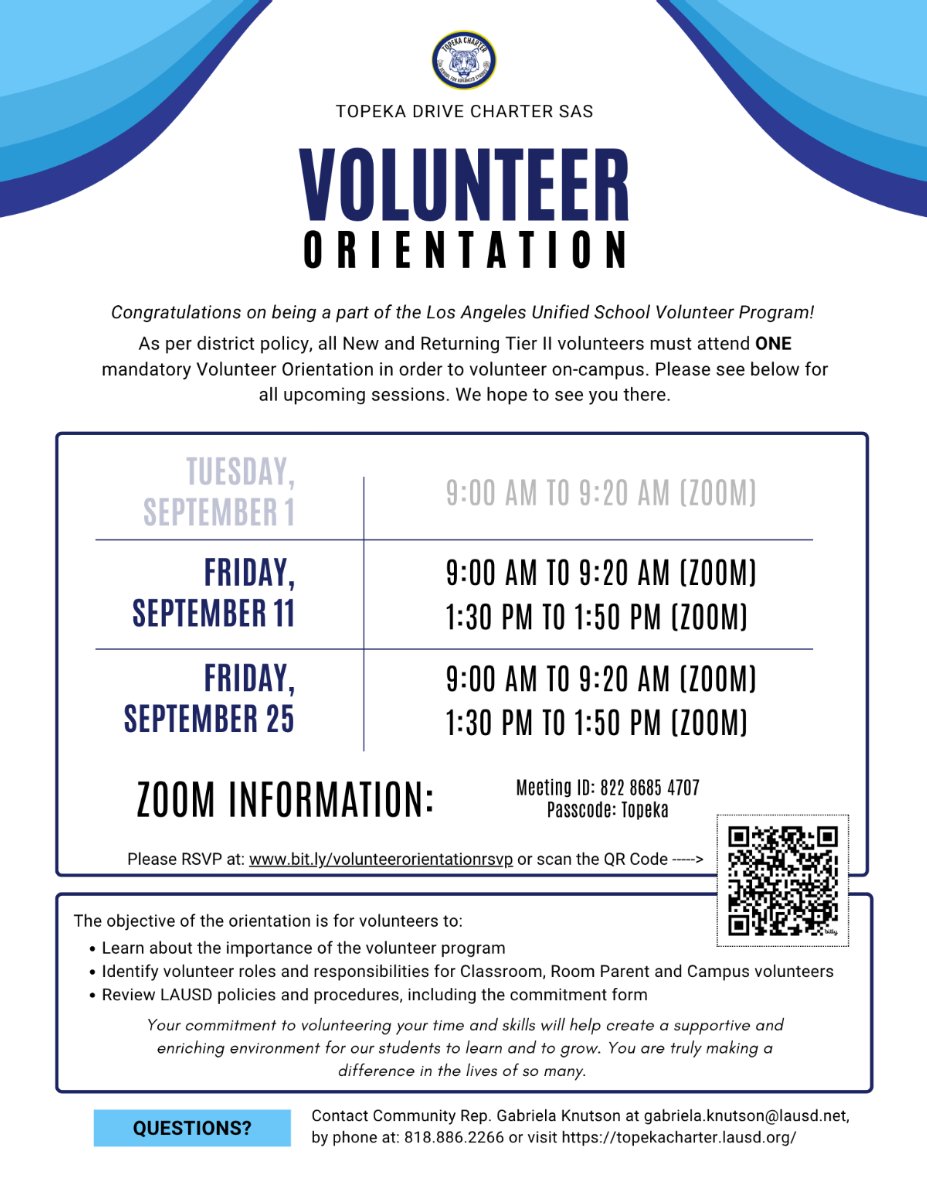 Volunteer Orientation September 2026 Flyler